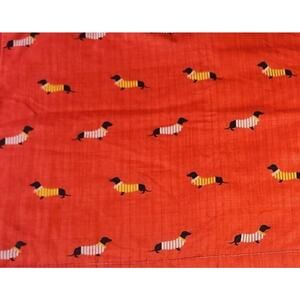 Dachshund Weiner Dog Decorative Red Pillow Sham Cover Case Zip Closure 21"x29"